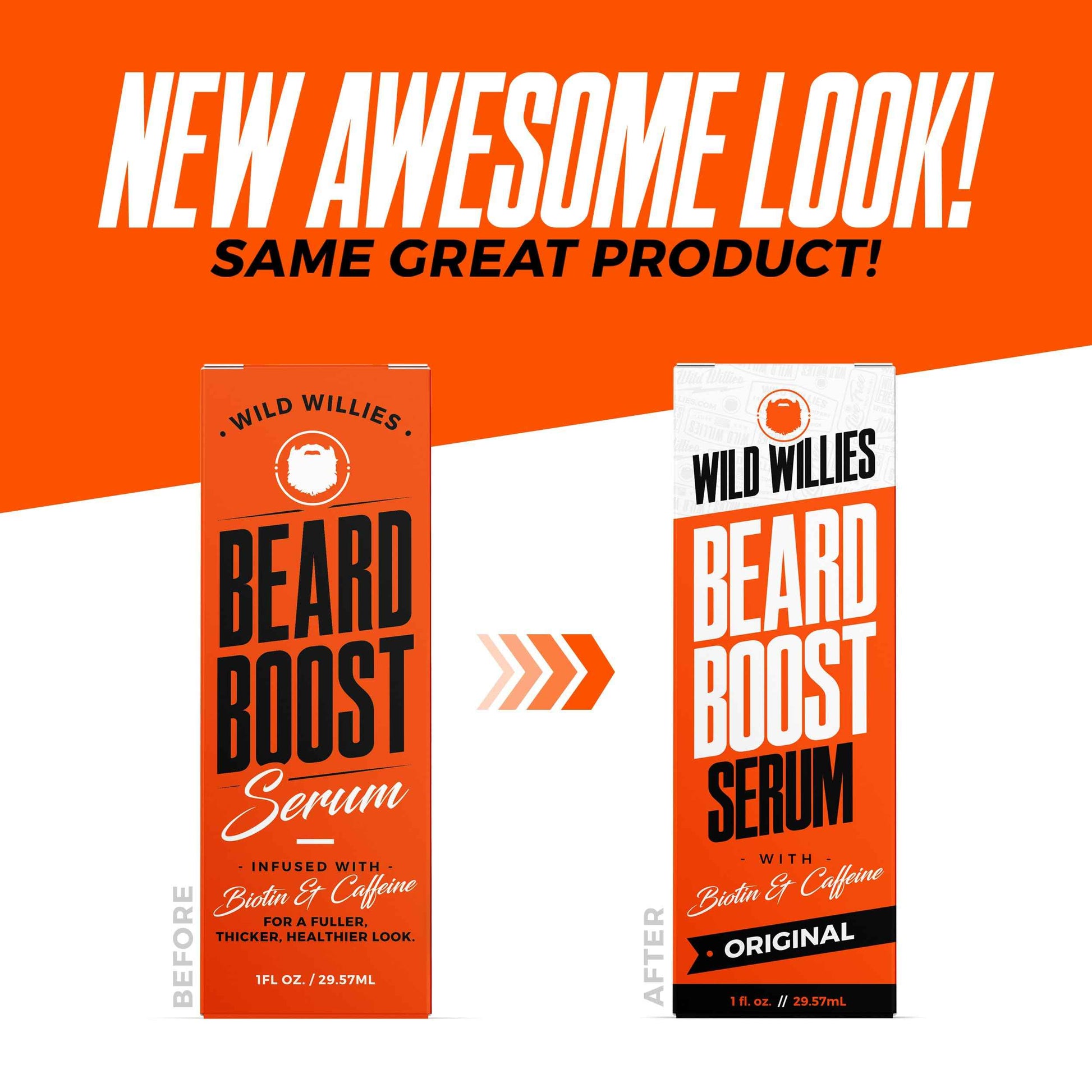 Wild Willies Beard Growth Serum (2-Pack) - Natural Beard Care with Biotin & Caffeine for Healthier, Thicker & Fuller-Looking Mustache - Daily Grooming Routine Nourishes & Hydrates Mens Facial Hair