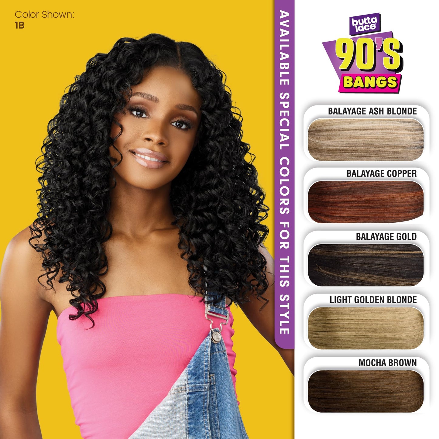Sensationnel Butta Lace 90s Bangs Wig-Unit 915, BALAYAGEASHBLONDE