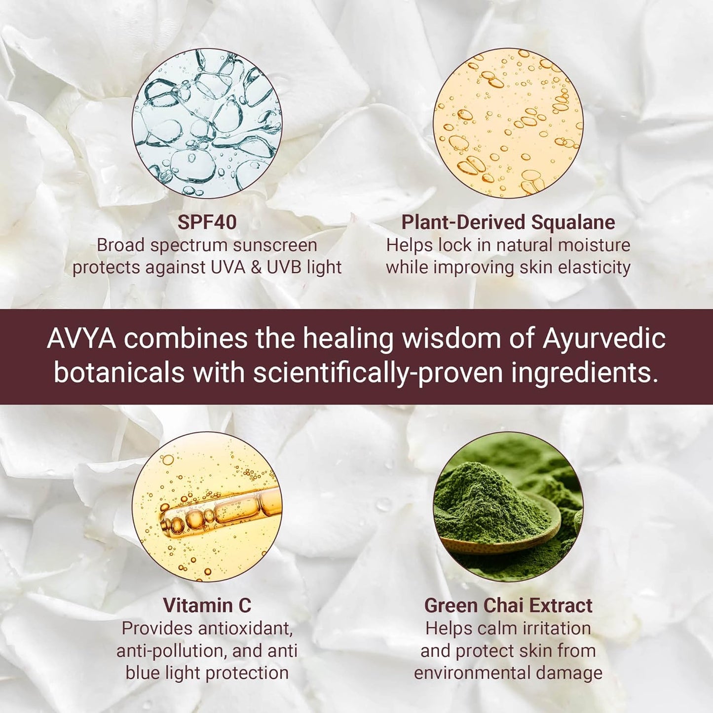 AVYA Sheer Tinted Moisturizer SPF 40 with Hyaluronic Acid - Ayurvedic Skincare for Balanced, Brighter Skin | Medium Shade #2 (1.7oz/50ml)