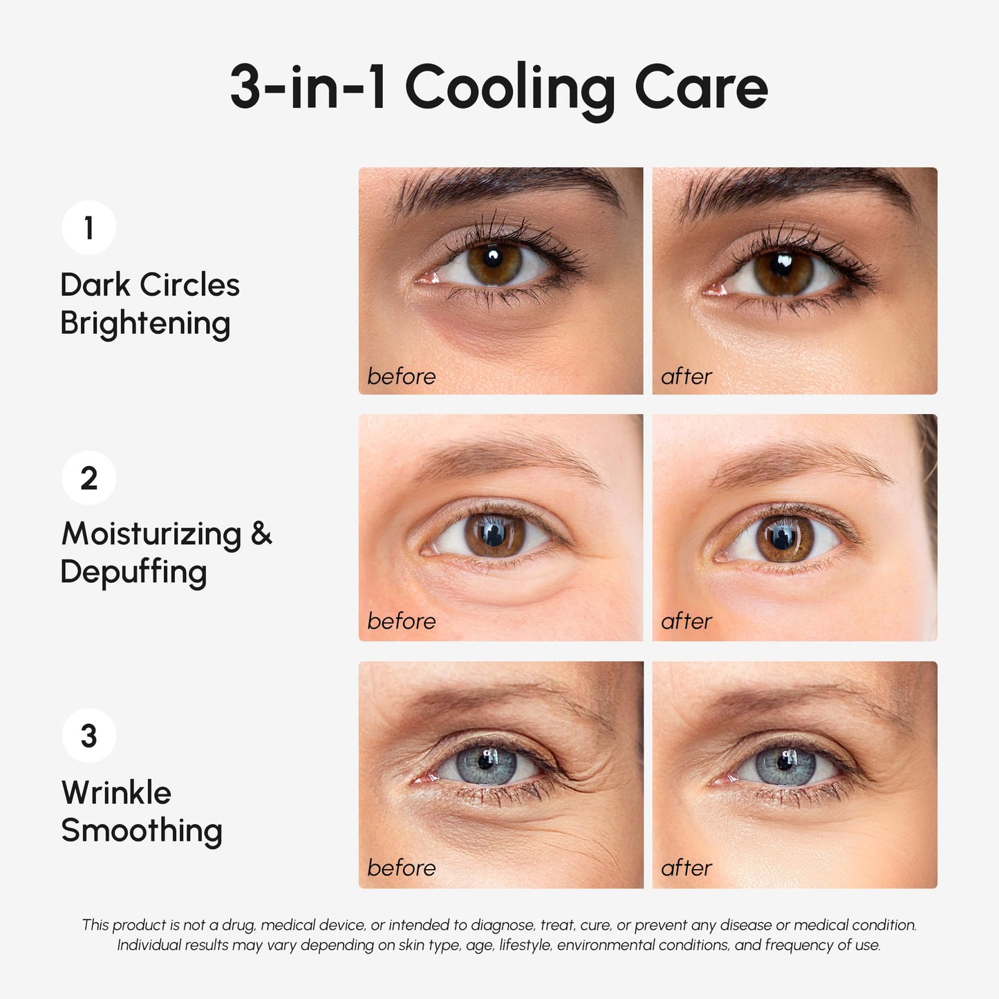 MAREE Eye Gels - Cooling Pads Under Eye Patches for Puffy Eyes and Dark Circles with Collagen & Hyaluronic Acid - Anti Wrinkles Under Eye Masks Skincare Treatment for Puffiness - Parches Para Ojeras