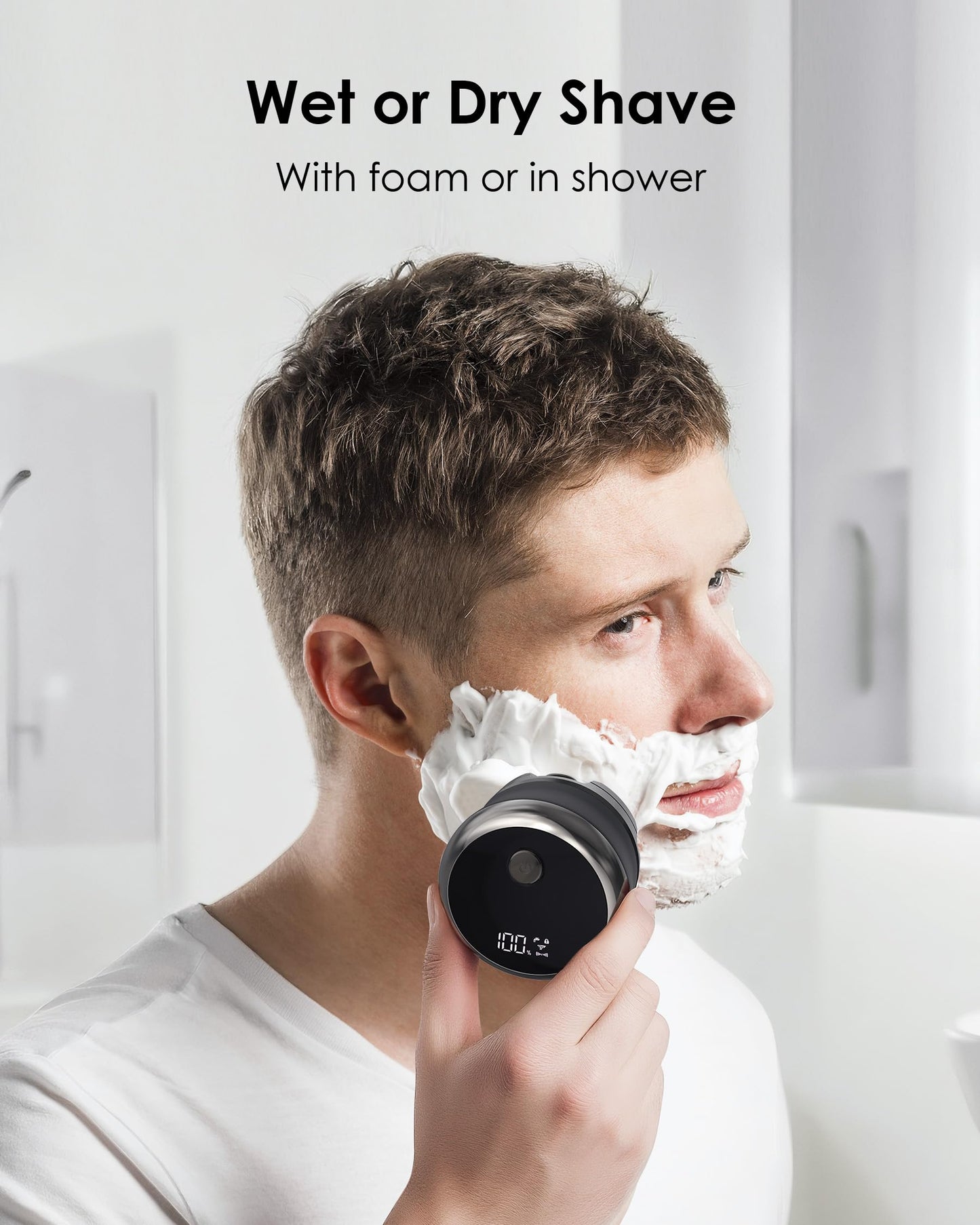 RapterX Head Shavers for Bald Men - 10,000 RPM Electric Razor with LED Display, Magnetic 5D Rotary Shaver, IPX6 Waterproof Wet Dry Shaving, 2H Fast Charge, Dual Speed Face Beard Body Grooming Kit