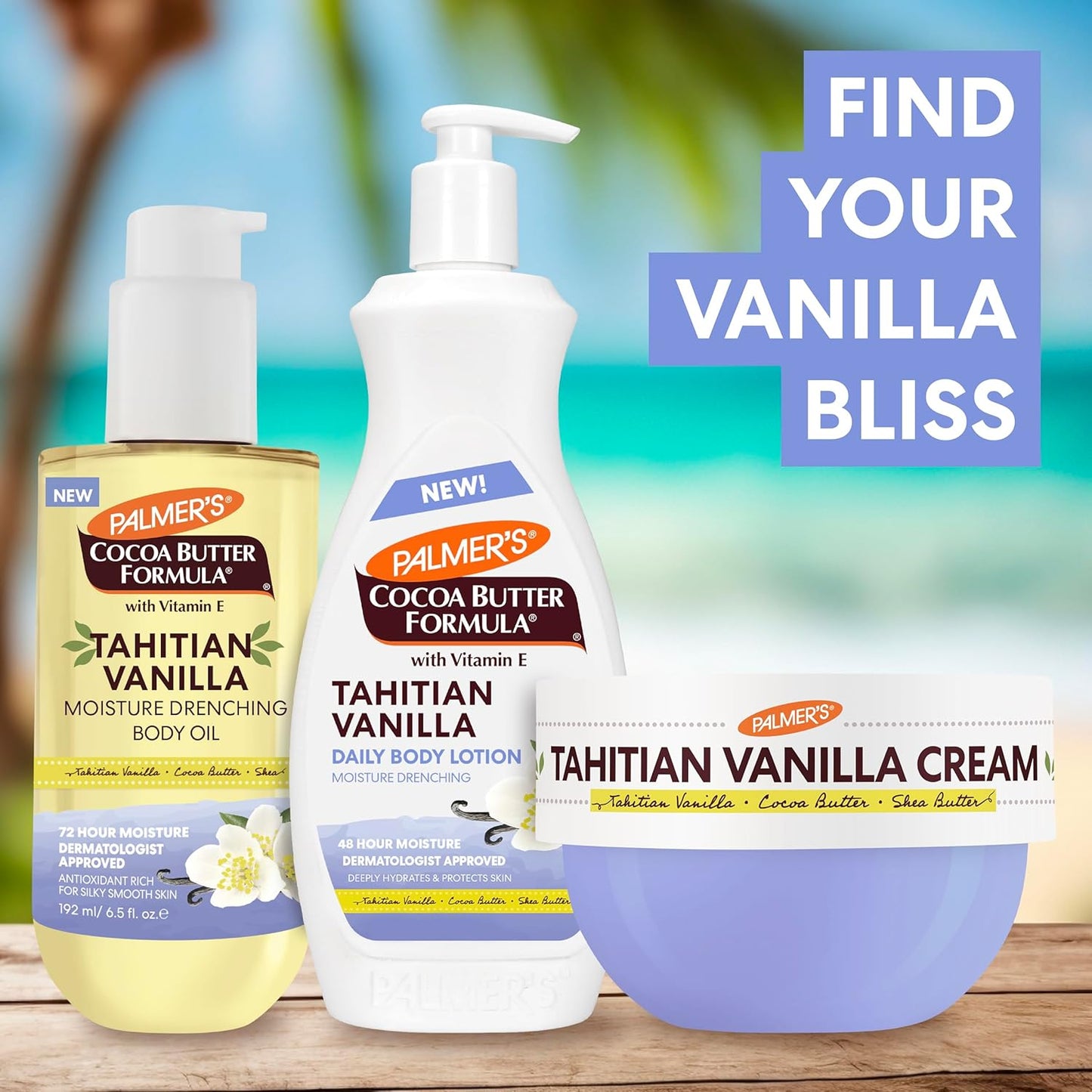 Palmer's Cocoa Butter Body Cream - Moisture Drenching Tahitian Vanilla, 8.8 Oz | 72Hr Hydration with Shea Butter & Vitamin E