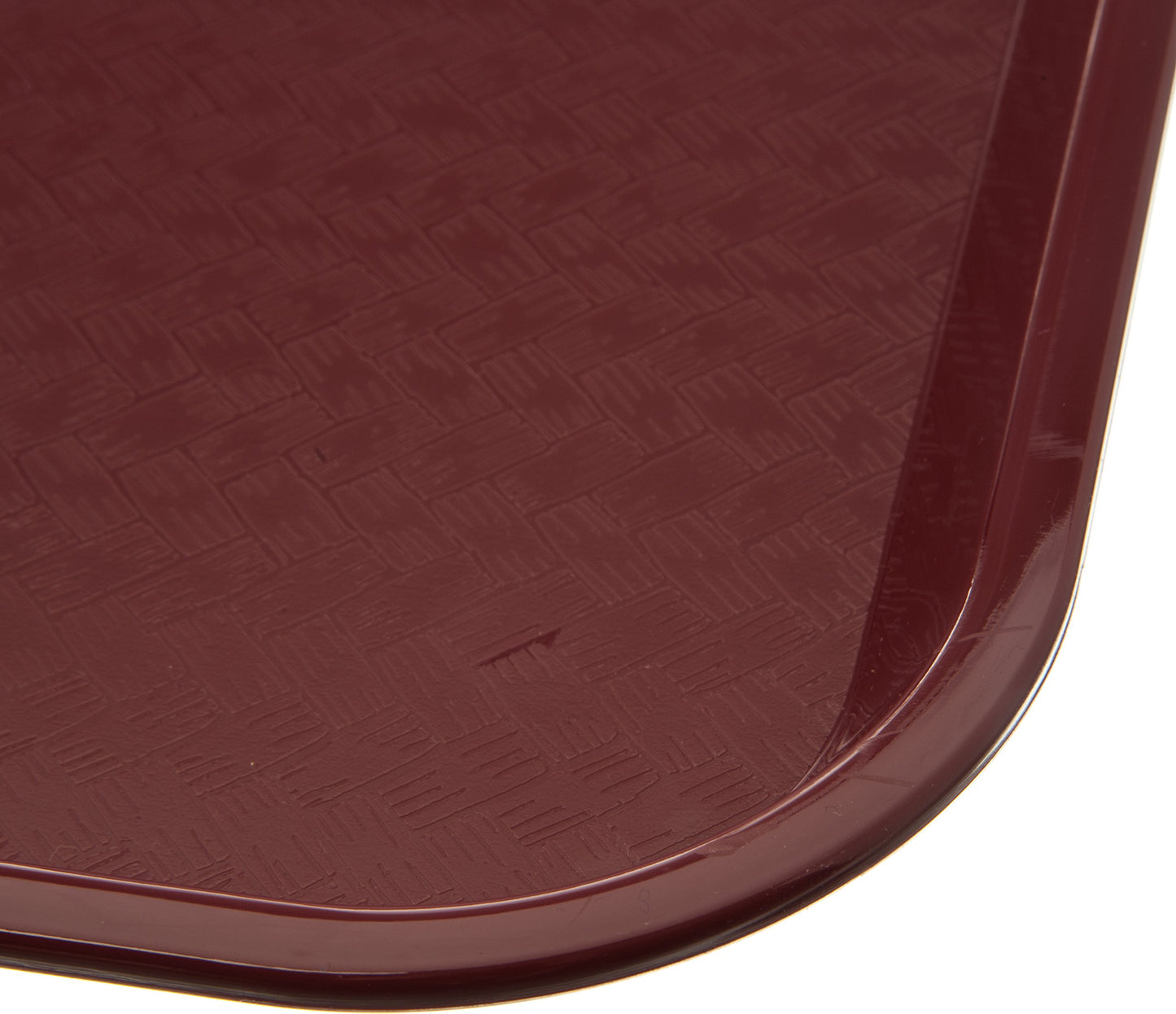 Carlisle FoodService Products Fast Food Cafeteria Tray 14" x 18", Durable Polypropylene with Slip-Resistant Surface, Stackable for Cafes and Schools, BPA-Free, Burgundy