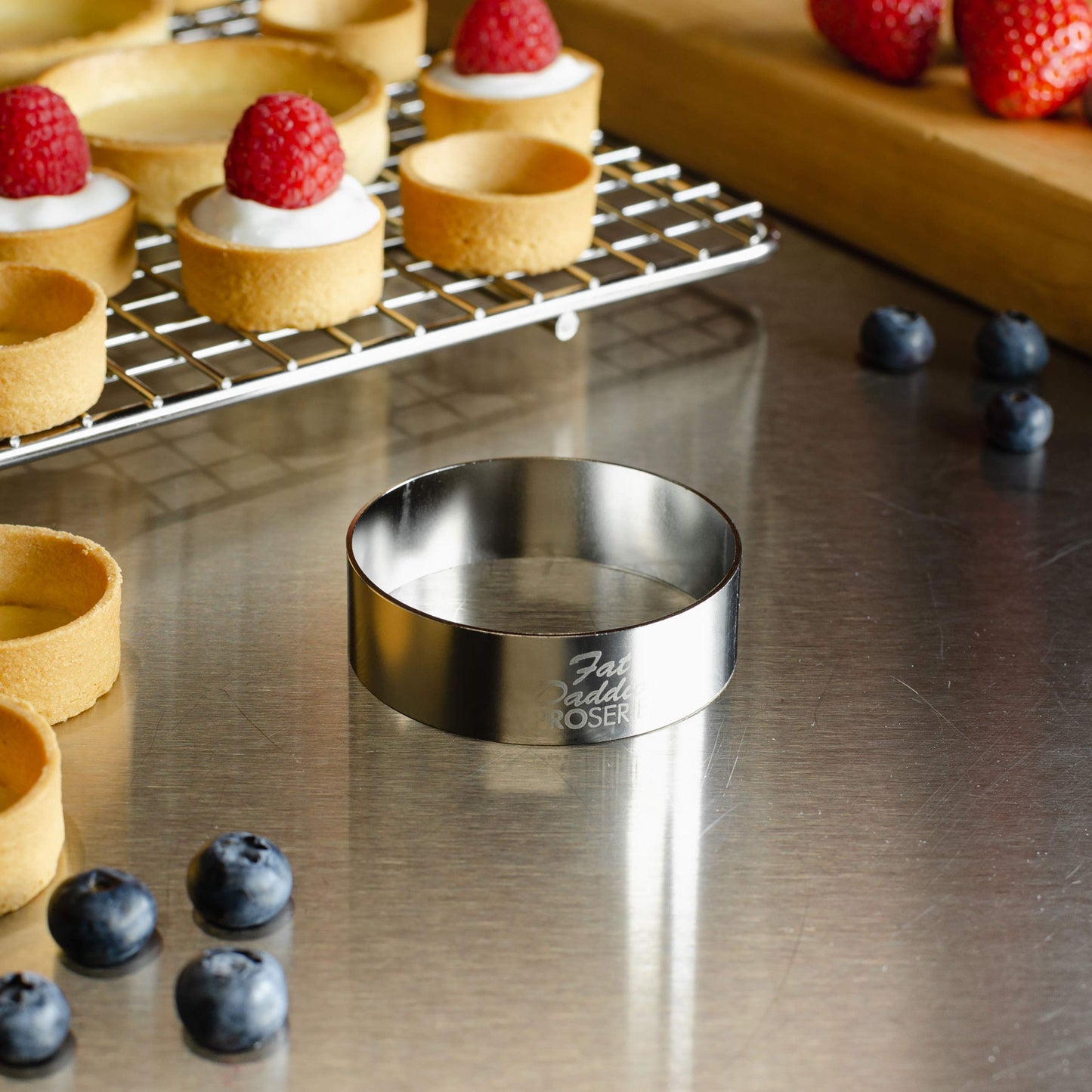 Fat Daddio's Stainless Steel Round Cake & Pastry Ring, 2.5 x 0.75 Inch