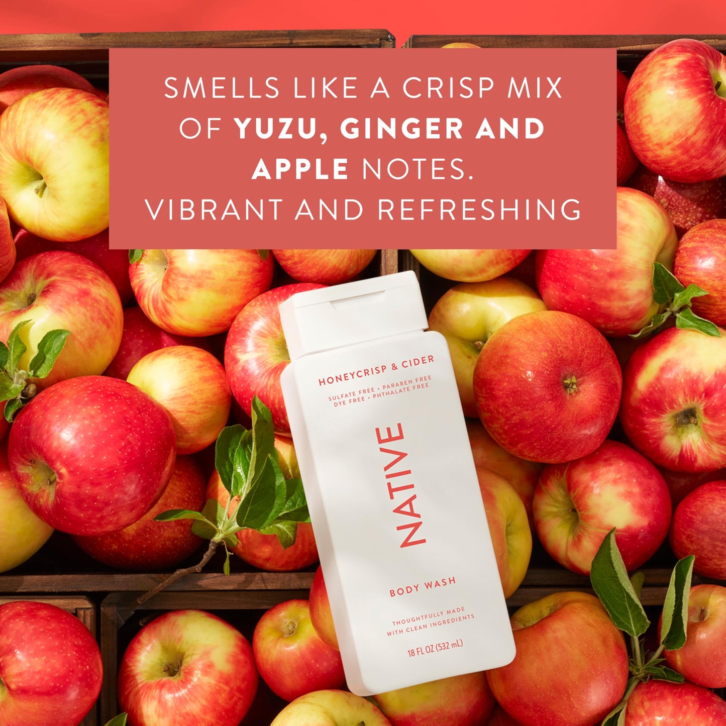 Native Hair & Body Care Set – Honey Crisp & Cider – Sulfate Free Shampoo, Strengthening Conditioner & Skin‑Loving Body Wash – Naturally Derived Ingredients – 3‑Piece Bundle
