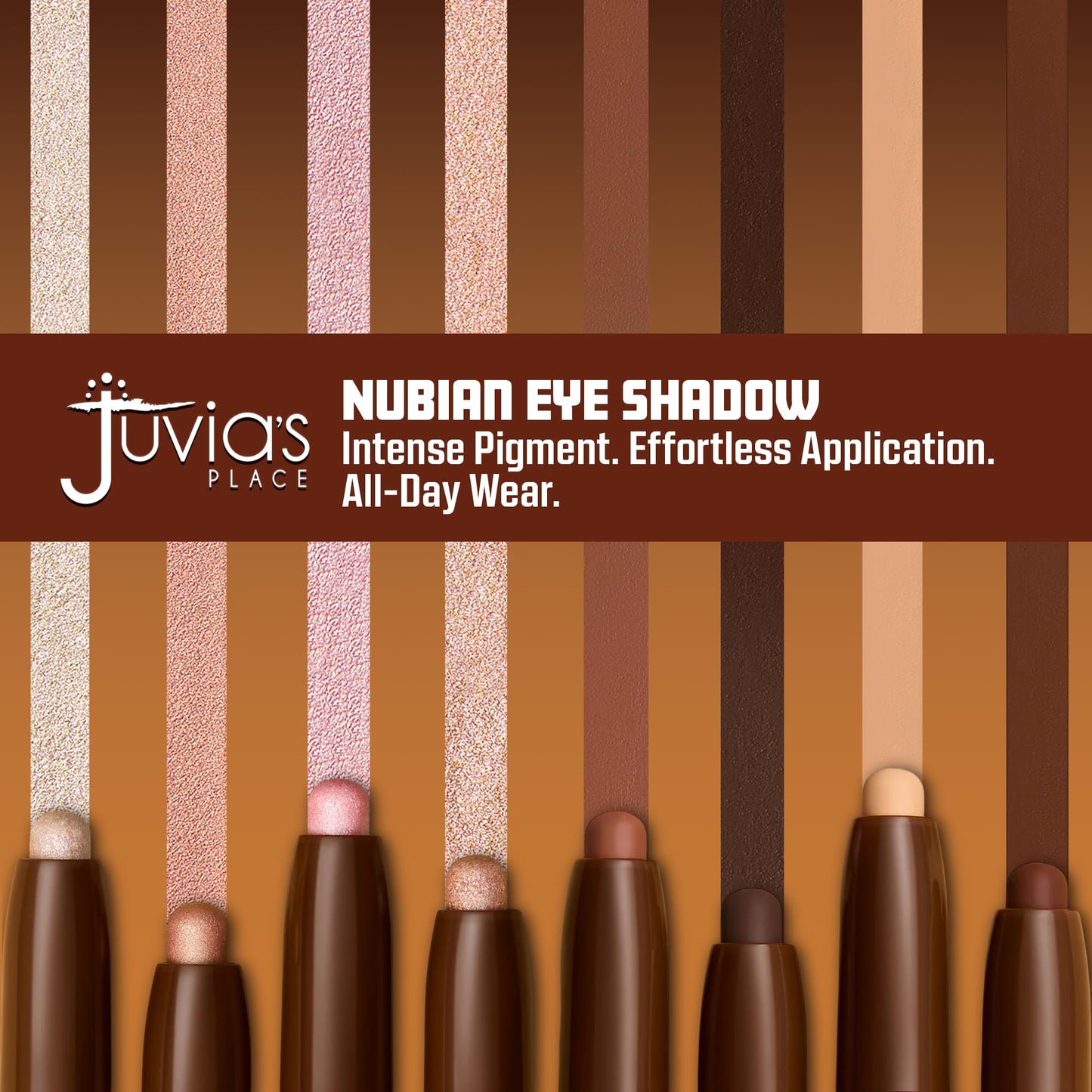 Juvia's Place Nubian Eyeshadow Stick Shimmer - Casablanca - Waterproof, Buildable Eye Shadow Stick for Women - Long-Lasting, Crease-Proof, Easy Blendable Cream Eyeshadow for Day & Night Look