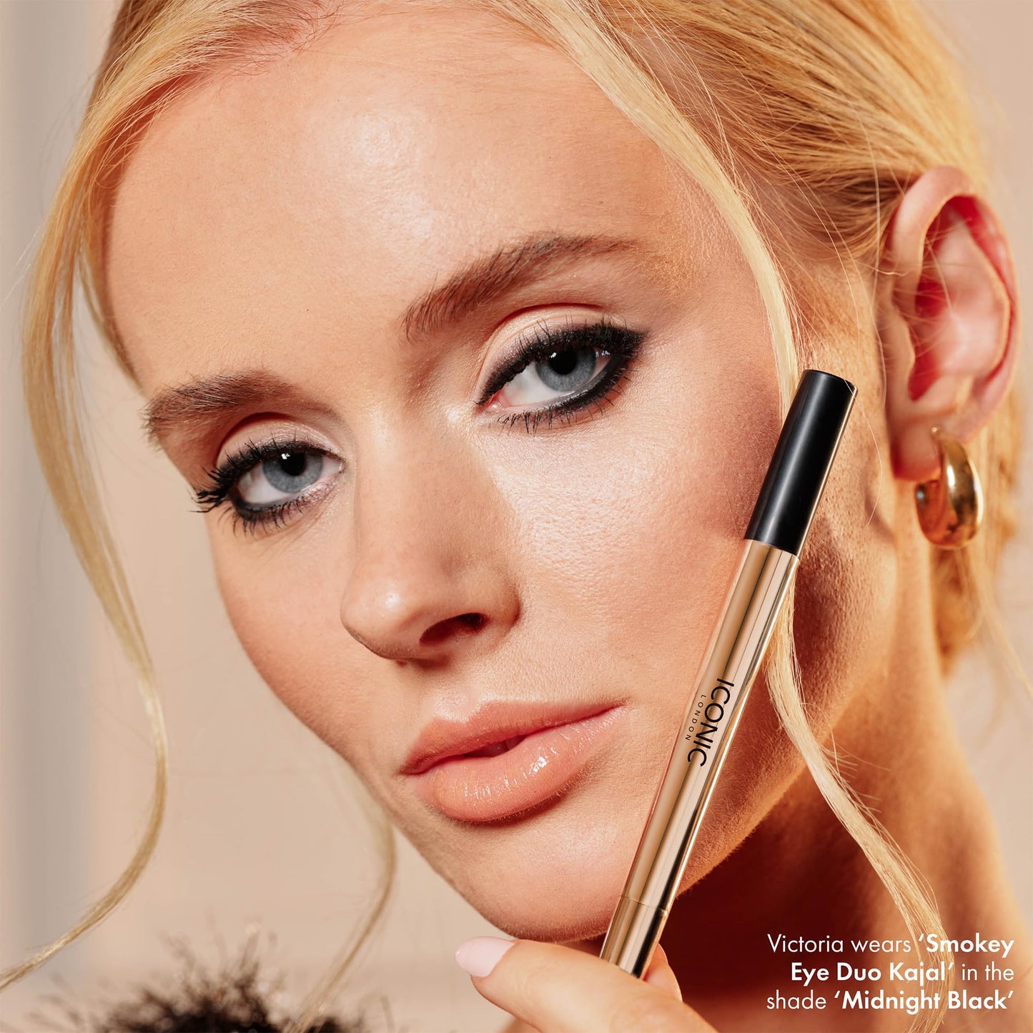 ICONIC LONDON Smokey Eye Dual Ended Eyeliner | Midnight Black, Water Resistant