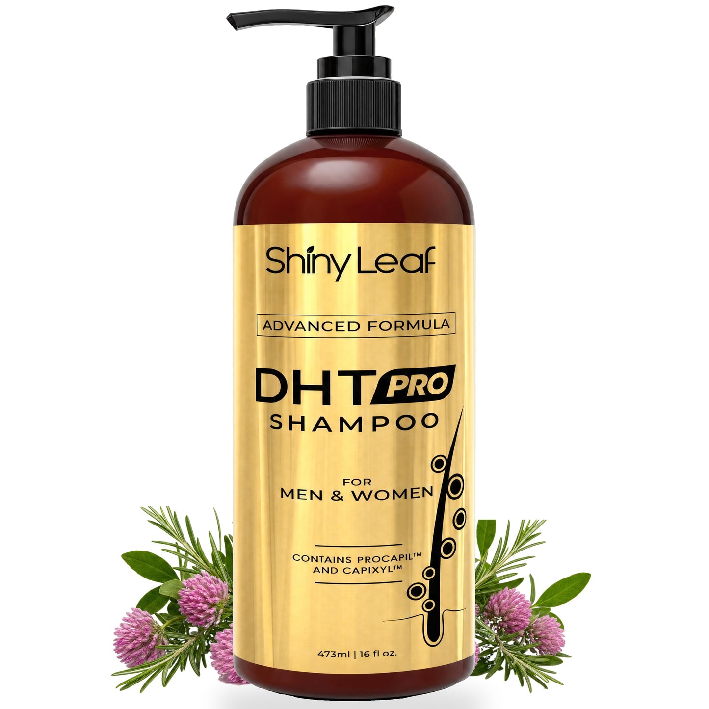 Shiny Leaf DHT Pro Shampoo with Procapil & Capixyl for Thinning Hair, 16 oz