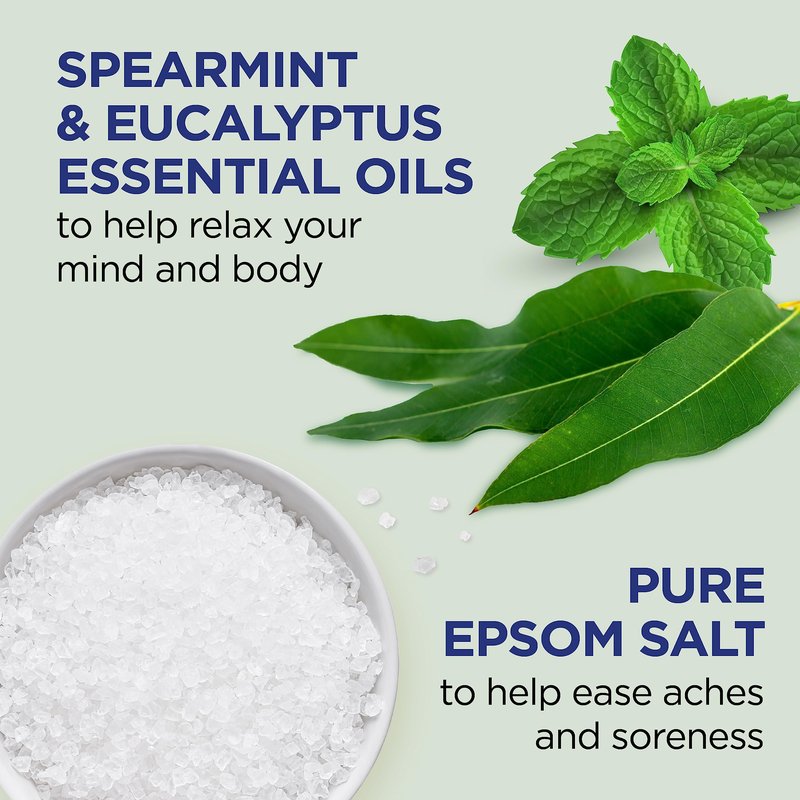 Dr Teal's Relax & Relief Bath Gift Set, Eucalyptus & Spearmint Essential Oil , 4 Piece
