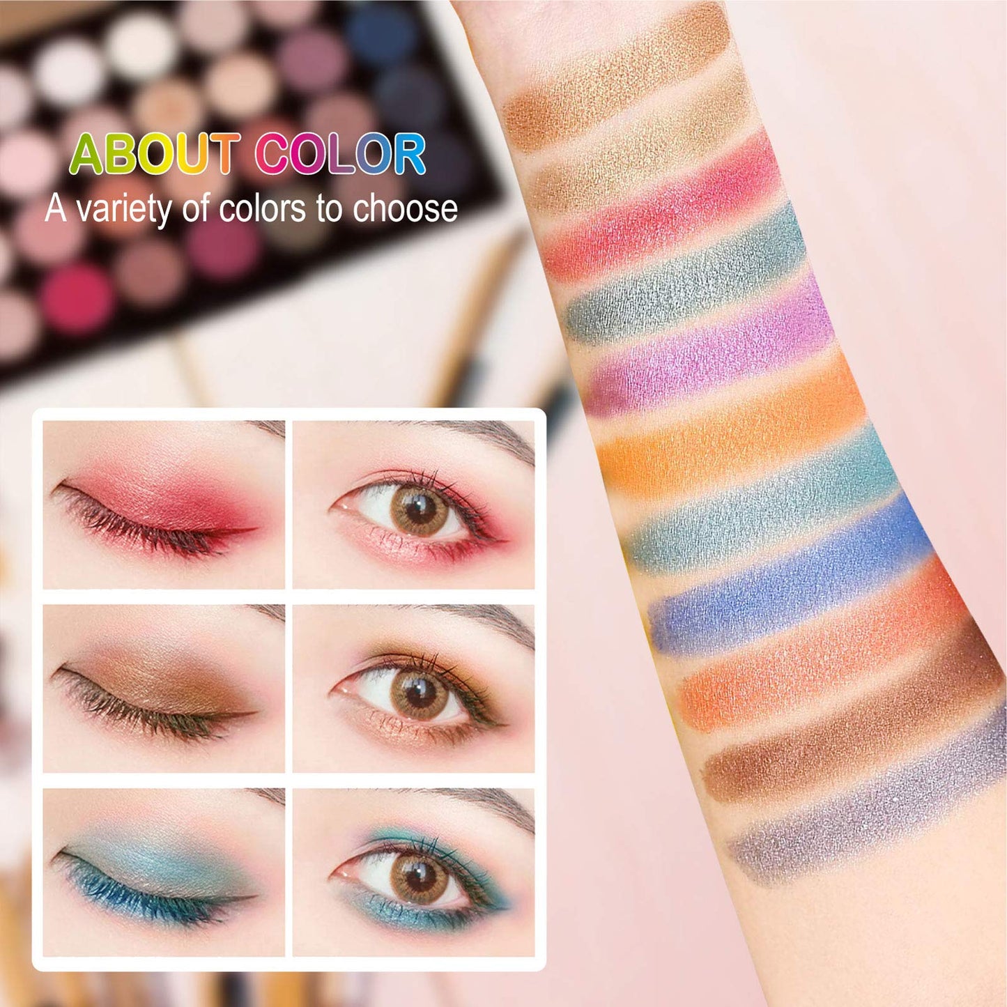 PhantomSky Professional 132 Colors All-in-one Makeup Palette Cosmetic Contouring Kit Combination with Eyeshadow, Cream Concealer, Eyebrow Powder, Lip Gloss Blusher and Pressed Powder