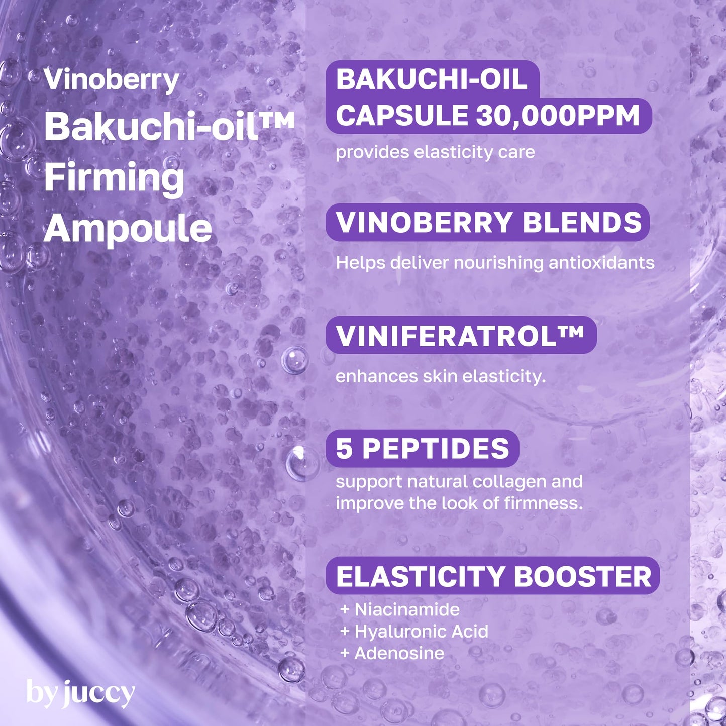 Byjuccy Vinoberry Bakuchiol Ampoule Serum, Anti-Aging Face Oil, 1.01 floz