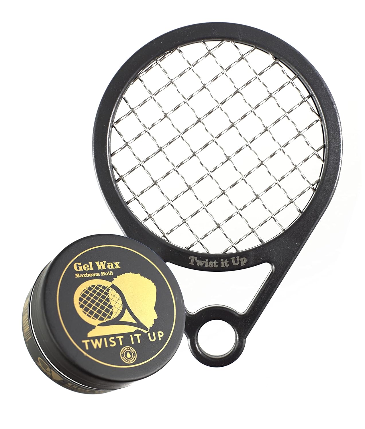 Twist It Up Comb Gel - Curl & Twist Enhancer for Black Men | Tennis Racket Design, Unity Black
