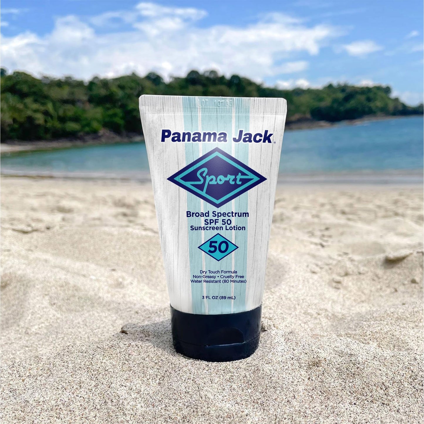 Panama Jack Sport Sunscreen Lotion - SPF 50, Broad Spectrum UVA/UVB Protection, Non-Greasy, PABA, Paraben, Gluten & Cruelty Free, 3 FL OZ (Pack of 2)