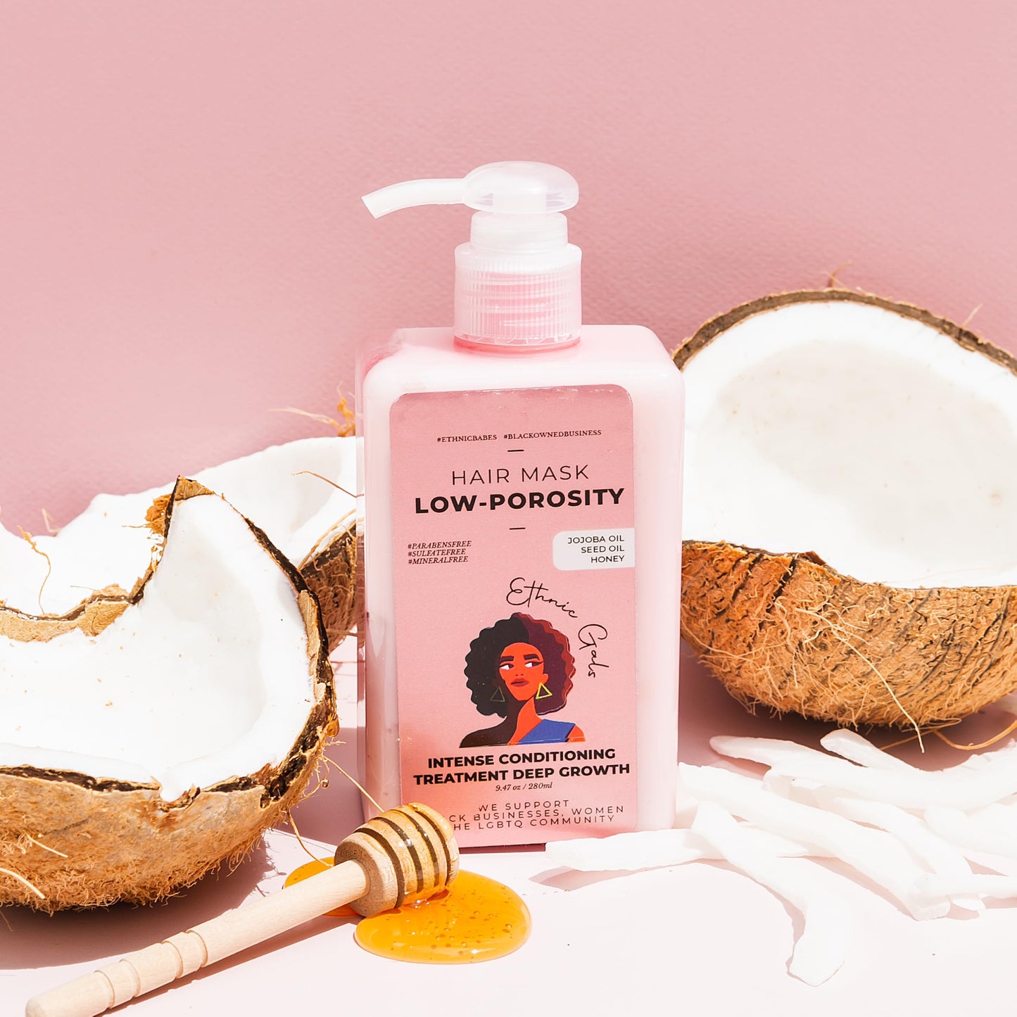 Low Porosity Hair Mask - Elasticity Repair & Strand Strengthening Deep Conditioner That Penetrates Without Buildup, for Curly Coily 3C 4C Natural Hair, 9.5 fl oz