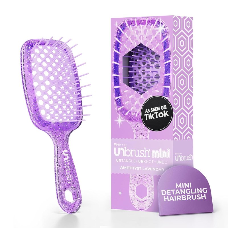 FHI Heat Mini Detangler Brush - Pain-Free Brushing for All Hair Types | Durable Anti-Static Bristles, Lightweight Design