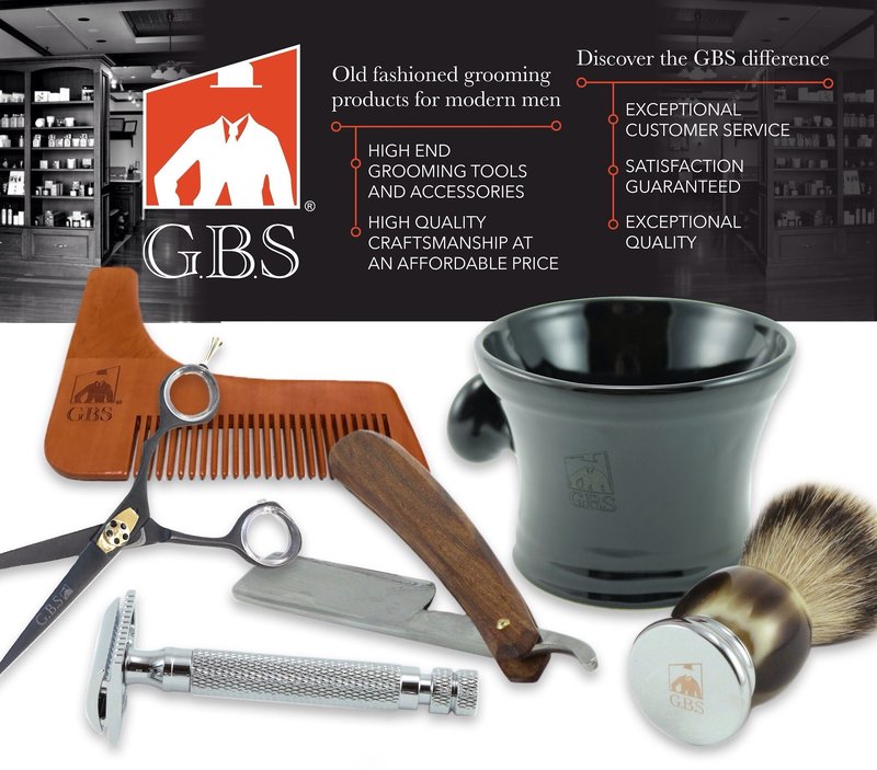 G.B.S Shaving Set for Gentlemen, Premium Men's Grooming, Men Wet Shaving Set, Ceramic Ivory Shaving Soap Bowl with Shaving Brush, Stand and Natural Soap