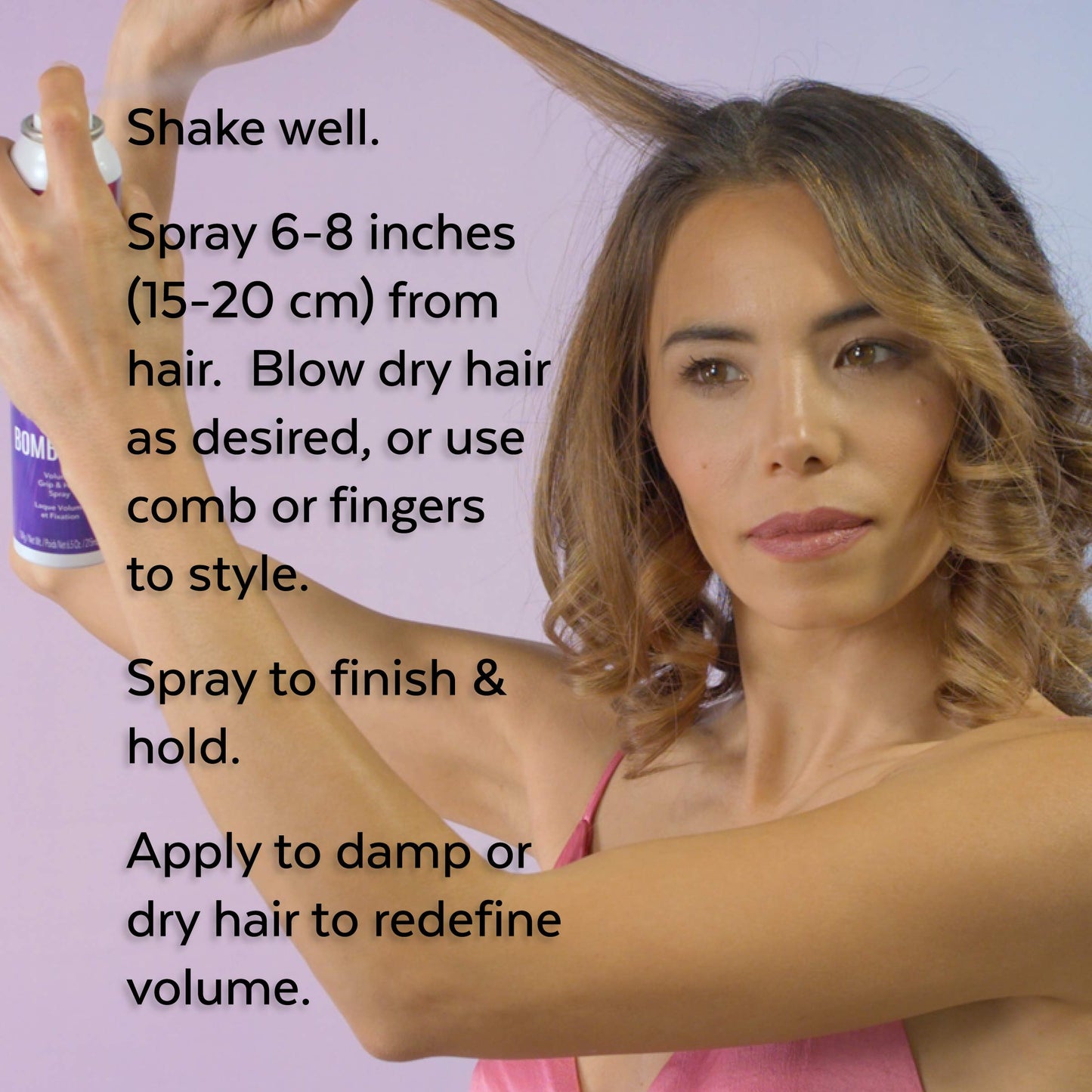 ALOXXI Bombshell Volumizing Grip Styler 3-in-1 Texturizing Hairspray & Dry Shampoo Adds Volume, Texture & Medium Hold Heat Protection up to 450F, 6.5 Oz
