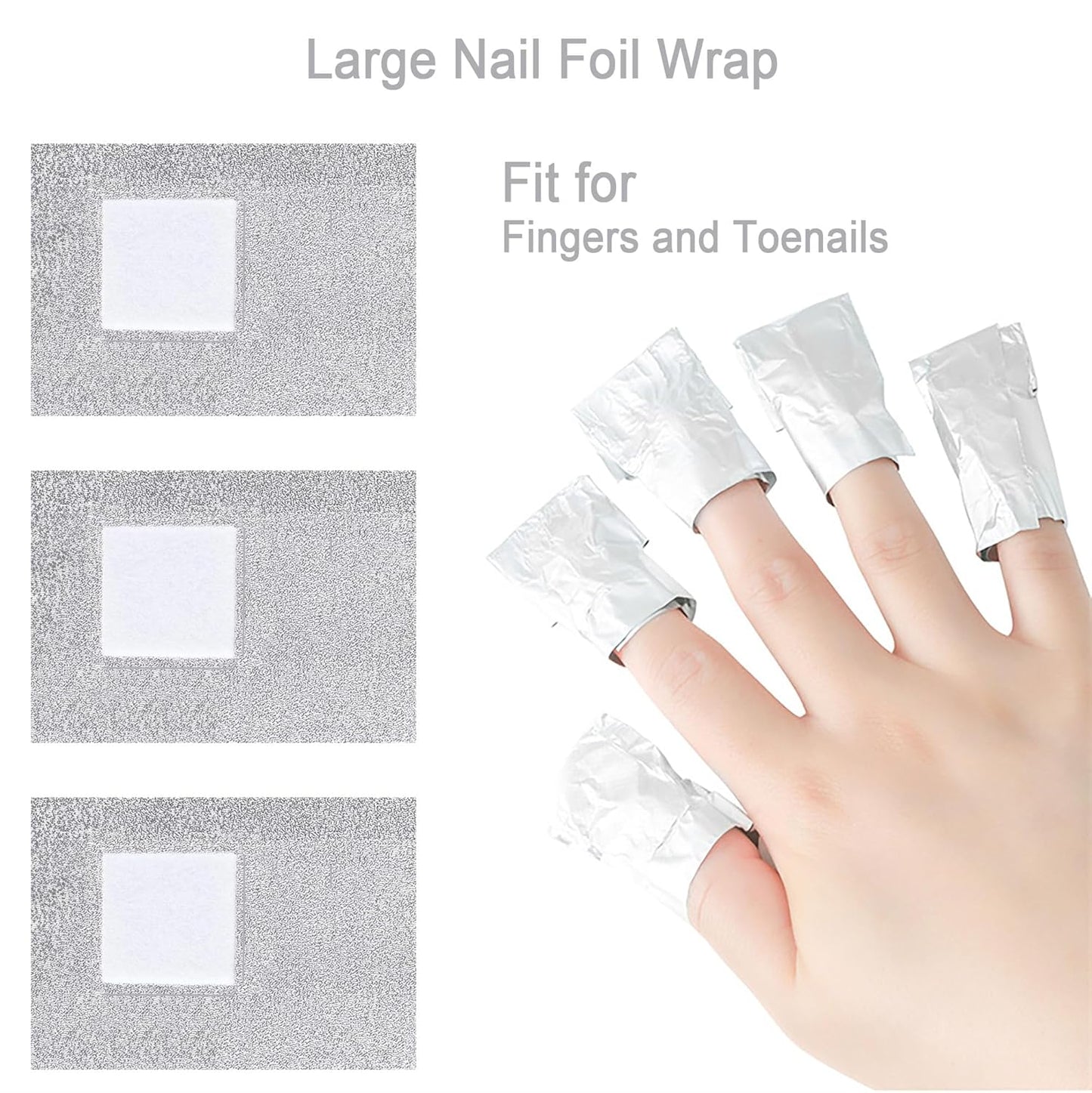Nail Polish Remover Foil Wraps - 1000PCS with Lint-Free Cotton Pads | Soak Off Gel Nail Polish Removal Tool