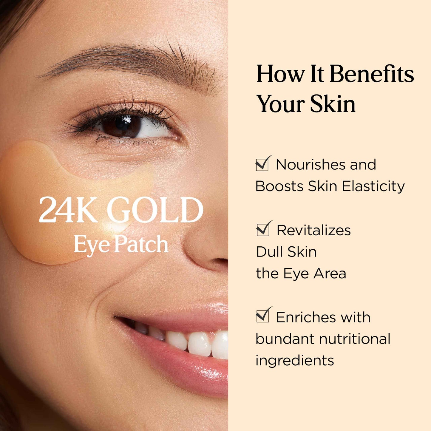 SURMEDIC Perfection 24K Gold Eye patches (60 Pairs), Gel Under Eye Pad for Puffy Eyes and Dark Circles with Caffeine, Undereye Bags, Korean Eye Skin Care with Collagen