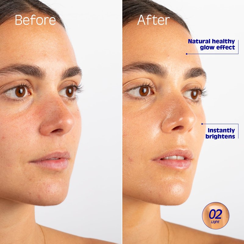 La Crique Hydrating Tinted Serum - Lightweight Face Foundation with Hyaluronic Acid & Prickly Pear - Buildable Coverage - Dry Skin - Vegan Friendly & Cruelty-Free - Shade 02 Light - 1 fl oz
