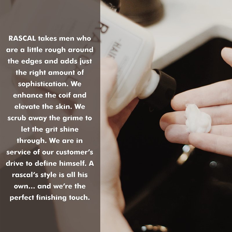 Rascal Hair Repair for Men - Premium Natural Conditioner for Men's Hair, Repairs Dry and Damaged Hair, Smoothing and Moisturizing Conditioner for Frizz Control, Natural Sandalwood Scent - 12 Fl Oz