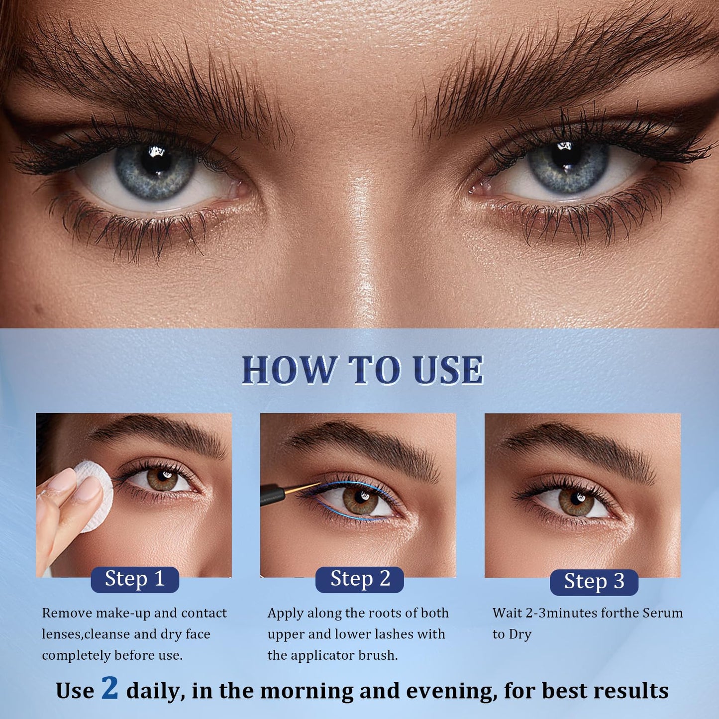 Eyelash Growth Serum, Premium Lash Serum for Eyelash Growth, Advanced Lash Enhancing Serum for Longer, Thicker, Fuller Natural Lashes, Gentle Natural Vegan Formula for Sensitive Eyes - 5ml