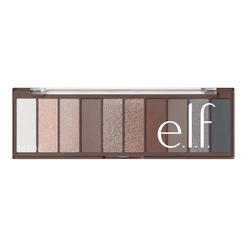 e.l.f. Perfect 10 Eyeshadow Palette | Ten Ultra-Pigmented Nude Shades, Blendable Vegan Formula for Everyday Looks