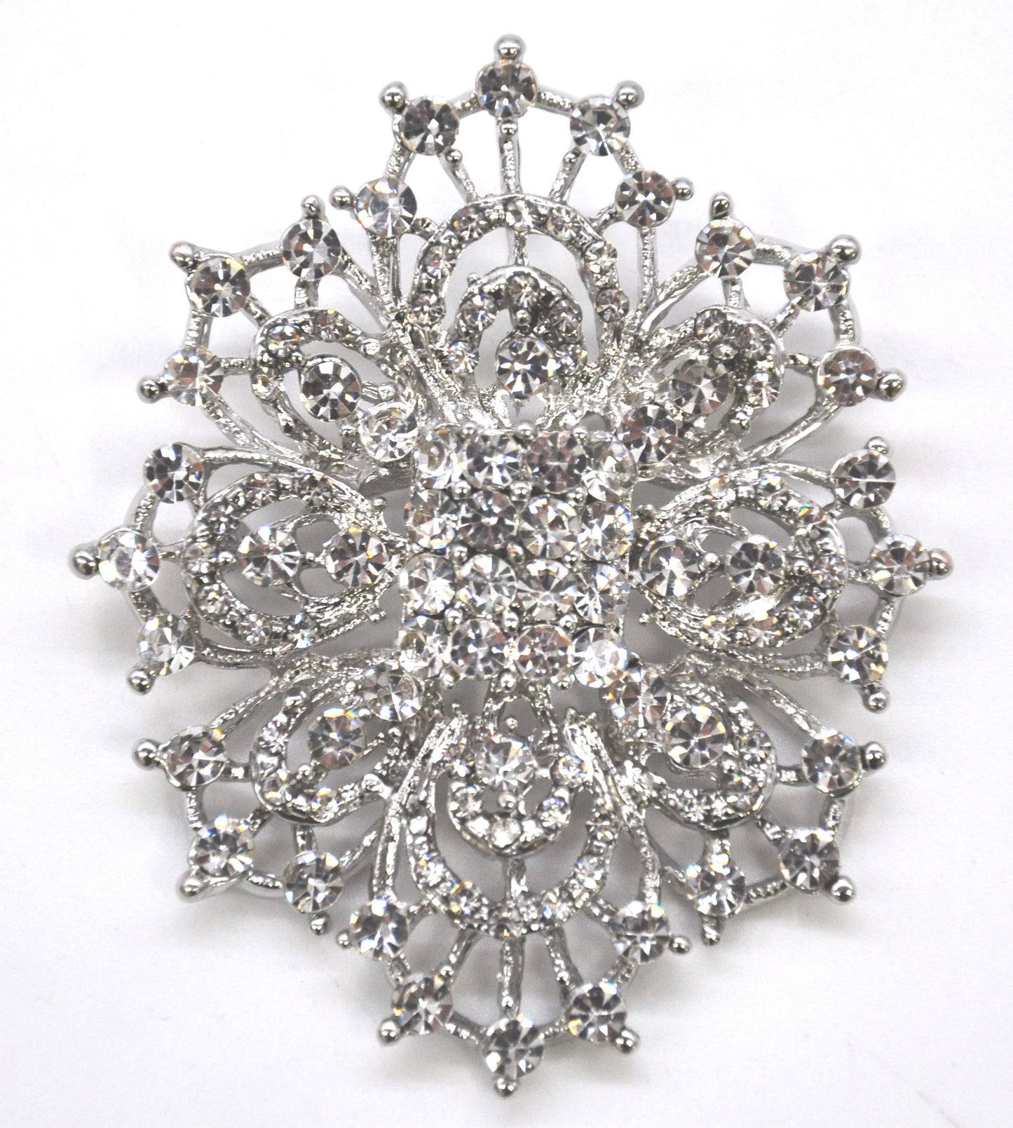Belagio Enterprises 2 1/2-Inch Bunch Rhinestone Brooch | BW-140 Silver