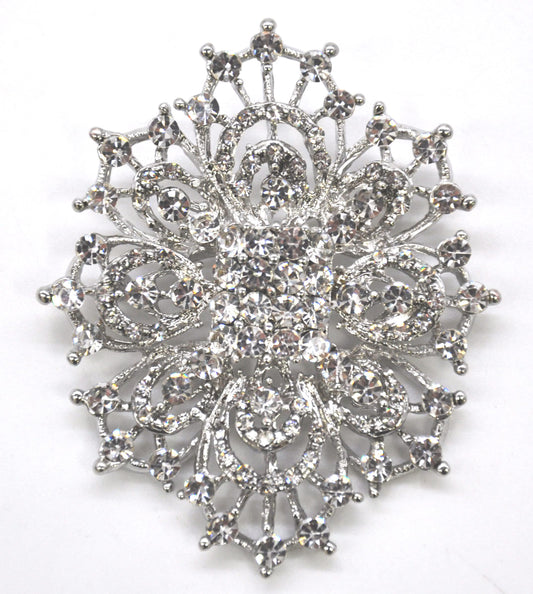 Belagio Enterprises 2 1/2-Inch Bunch Rhinestone Brooch | BW-140 Silver