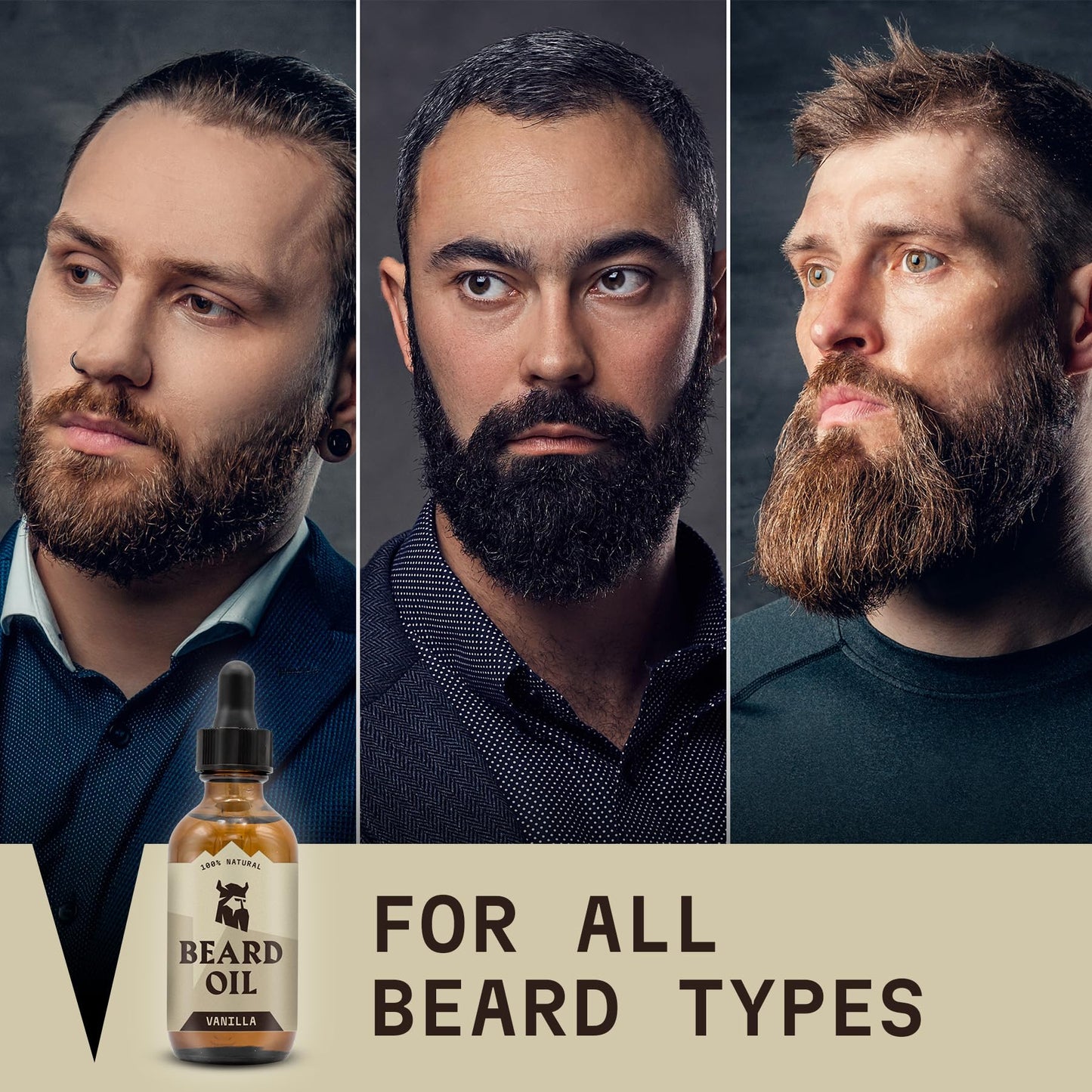 Striking Viking Beard Oil for Men - Naturally Derived Conditioner with Almond, Tea Tree, Argan & Jojoba Oil for Beard Growth, Softening & Moisturizing