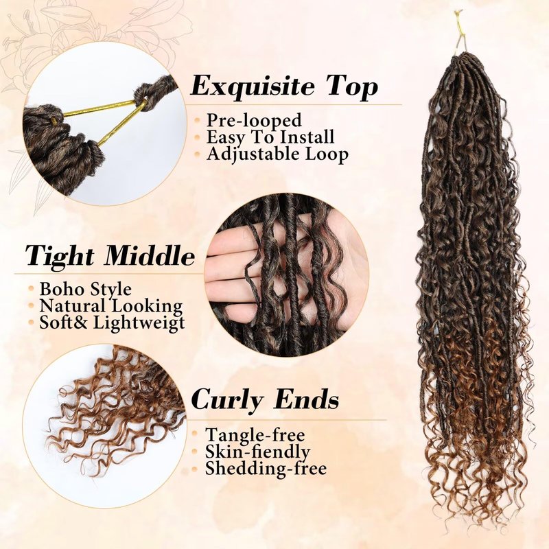 Yanky Twist Crochet Hair for black women 12 Inch 8 Packs 30 Stands/Pc,Pre-looped Fluffy Spring Mini Twist Passion Twist Ombre Brown Synthetic Crochet Braids Braiding Hair(12 Inch, T30-8P)