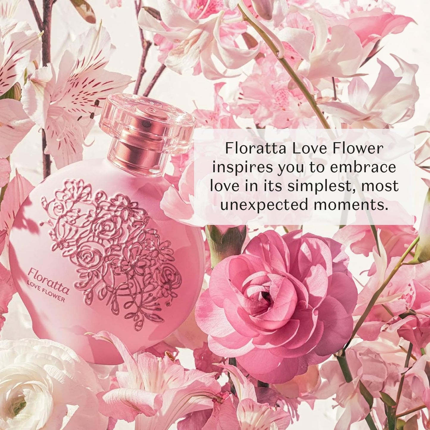 O BOTICARIO Floratta Eau de Toilette Love Flower | Long-Lasting Floral Fragrance Perfume for Women, 2.5 Ounce