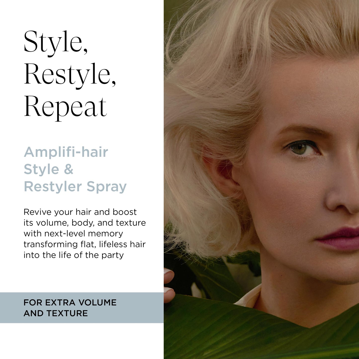 Intelligent Nutrients Amplifi-hair Style & Restyler Spray, Volume Boost and Texture Styling for All Hair Types, Vegan, 5 Oz