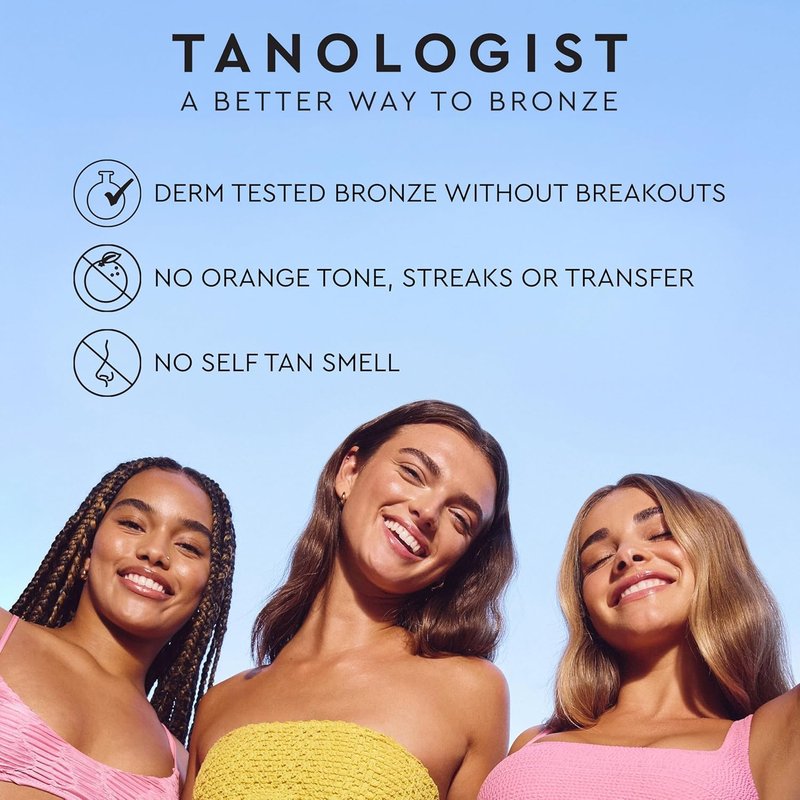 Tanologist Self Tan Mousse - Clear Fast-Developing Tanner for Face & Body | Natural Vegan Formula, 6.76 fl oz