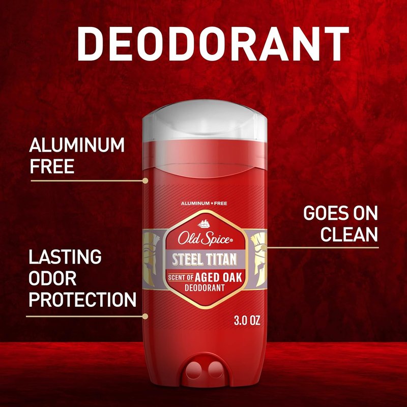 Old Spice Aluminum Free Deodorant for Men - 24/7 Odor Protection & Freshness | Titan Aged Oak, 3 oz (Pack of 3)