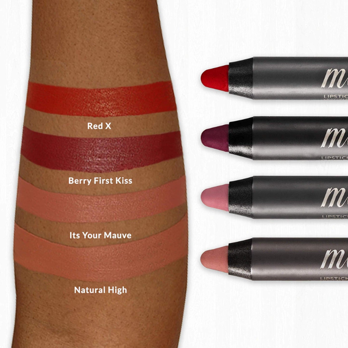 VASANTI Matte Crush Lipstick Pencil (Rosy Pout) | Long-Lasting, Water-Resistant Lip Liner Pencil that Won’t Smudge | Highly Pigmented, Soft Matte Lip Pencil