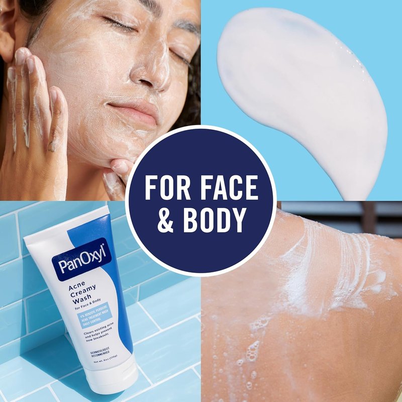 PanOxyl Antimicrobial Acne Wash - 4% Benzoyl Peroxide, 6 Oz | Deep Cleansing Formula