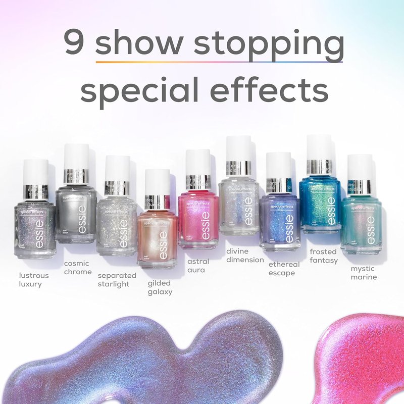 Essie Nail Art Studio Shimmer Polish - Vegan Pink Nail Polish, Astral Aura, 0.46 Fl Oz