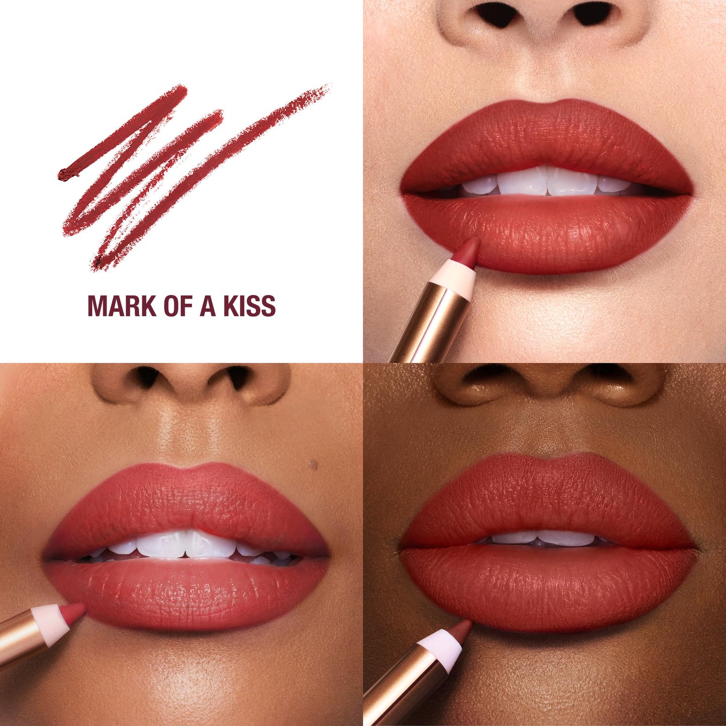 Charlotte Tilbury Lip Cheat Lip Liner Pencil - Creamy Fuller-Looking Lip Pencil with Jojoba Oil & Hyaluronic Acid - Waterproof, Smudge-Proof & Transfer-Proof - 6H Wear - Mark Of A Kiss