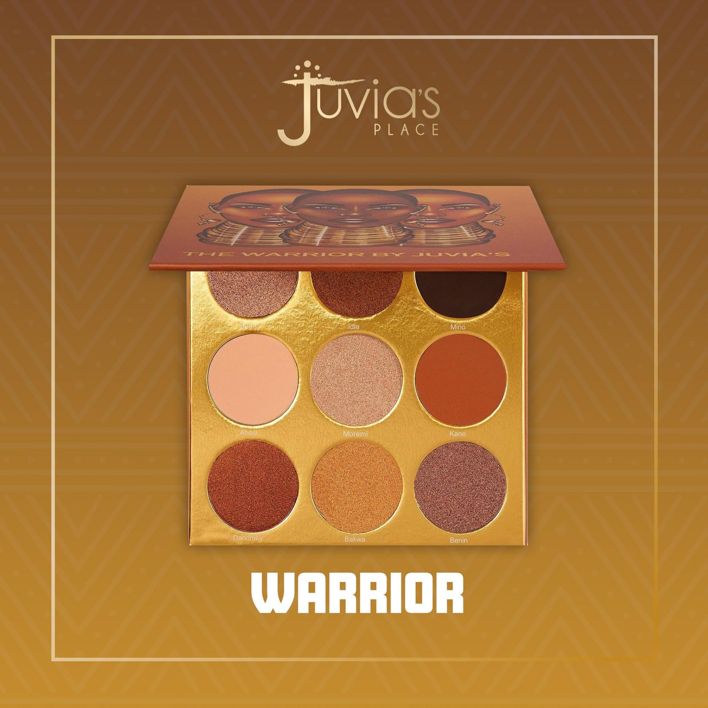 Juvia's Place The Warrior Eyeshadow Palette 9 Shades Pigmented Eye Makeup