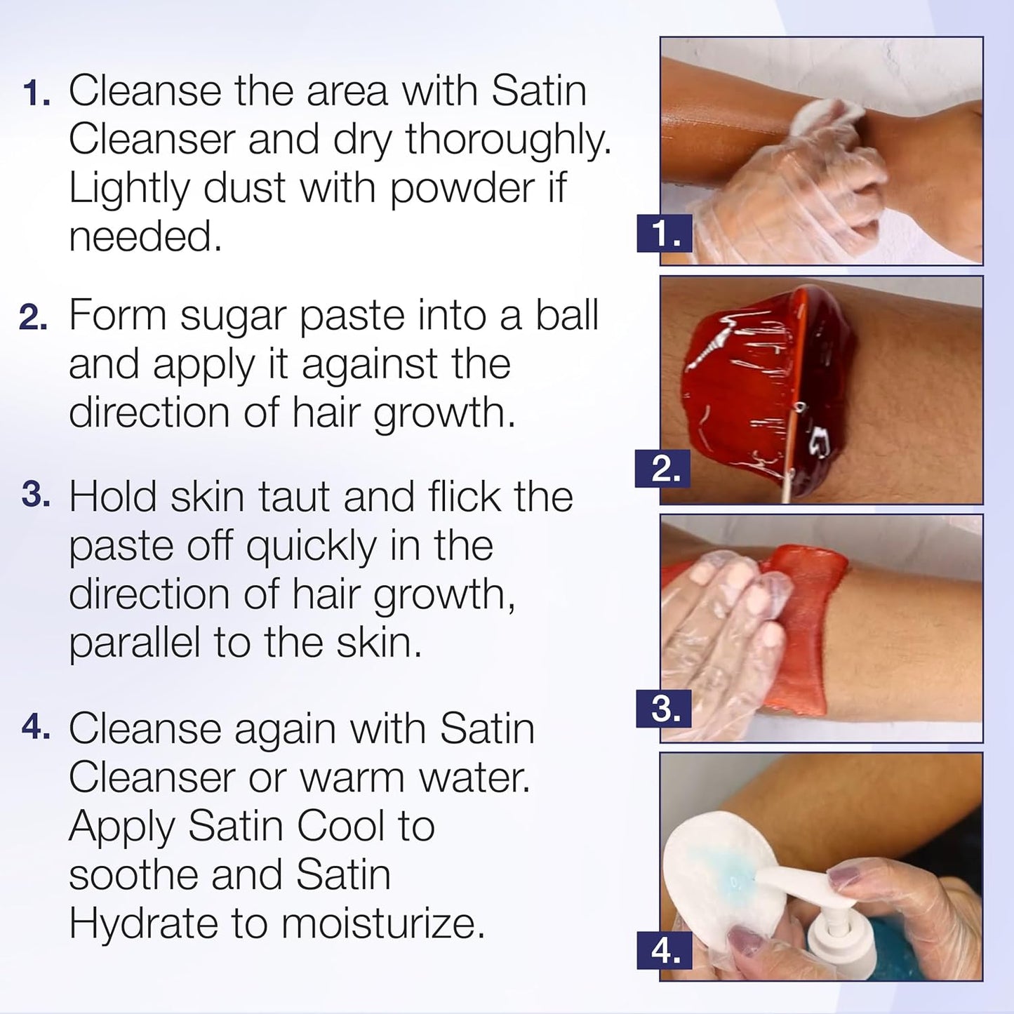 Satin Smooth Sugar Paste - Natural Hair Removal for Sensitive Skin | 42.3 oz, Ideal for Bikini & Delicate Areas