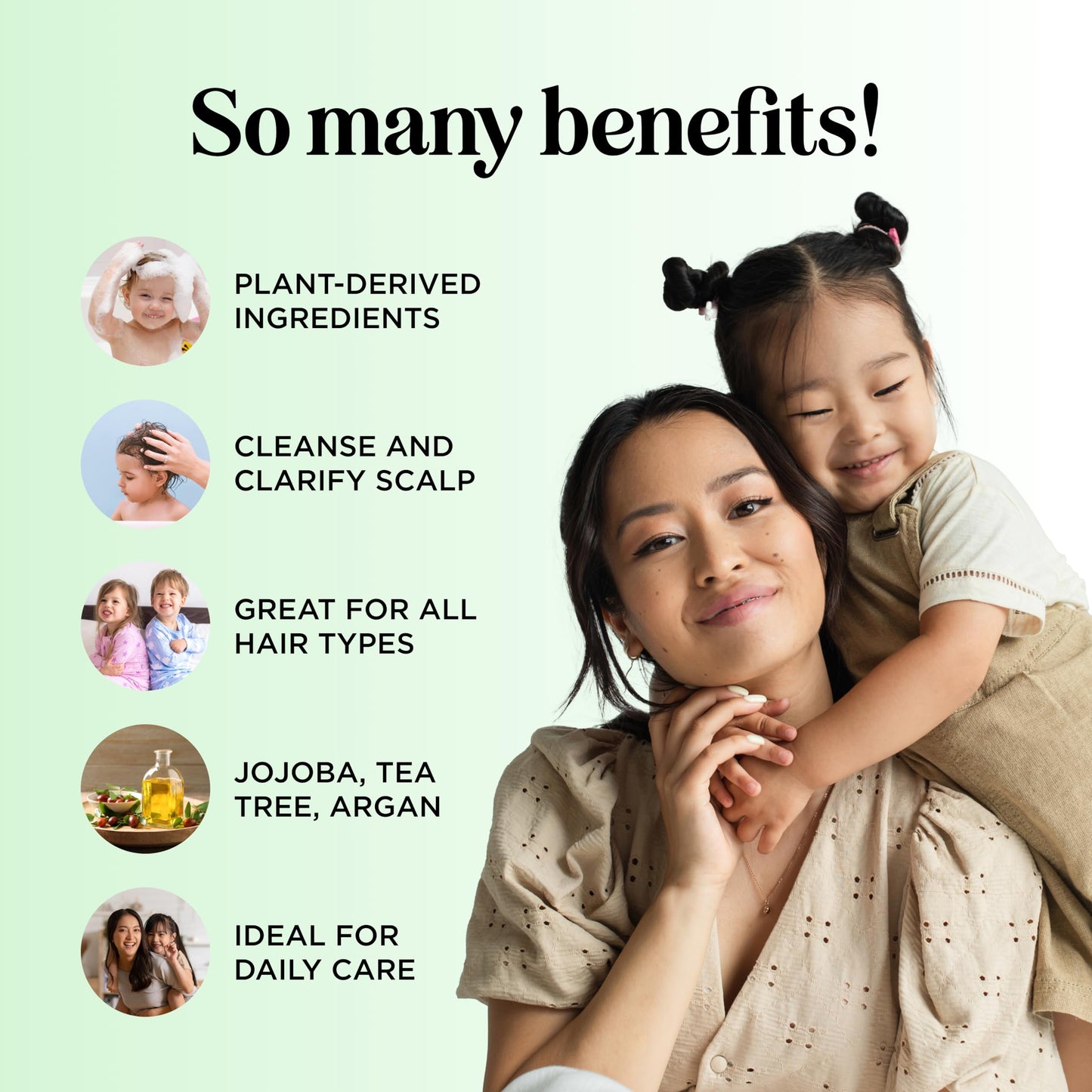 Cleansing Kids Shampoo for Dry Scalp - Dry Flaky Scalp Care Shampoo for Kids and Hair Build Up Remover with Tea Tree Oil and Rosemary Essential Oils for Hair Care - Kids Scalp Cleanser for Build Up