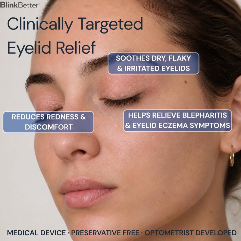 BlinkBetter BetterLids Eyelid Ointment for Dry, Itchy & Sensitive Eyelids – Deep-Moisturising Oat Complex with Shea Butter & Panthenol to Hydrate, Nourish & Soothe Delicate Eyelid Skin – 0.34 oz