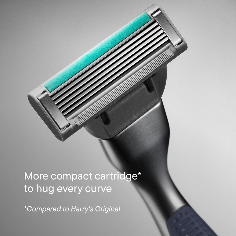 Harry's Plus Razor Refills - 6 Razor Blade Cartridges and Foaming Shave Gel - Compact Cartridge Design for Precise Control - TSA Approved Travel Essentials Shaving Kit for Men
