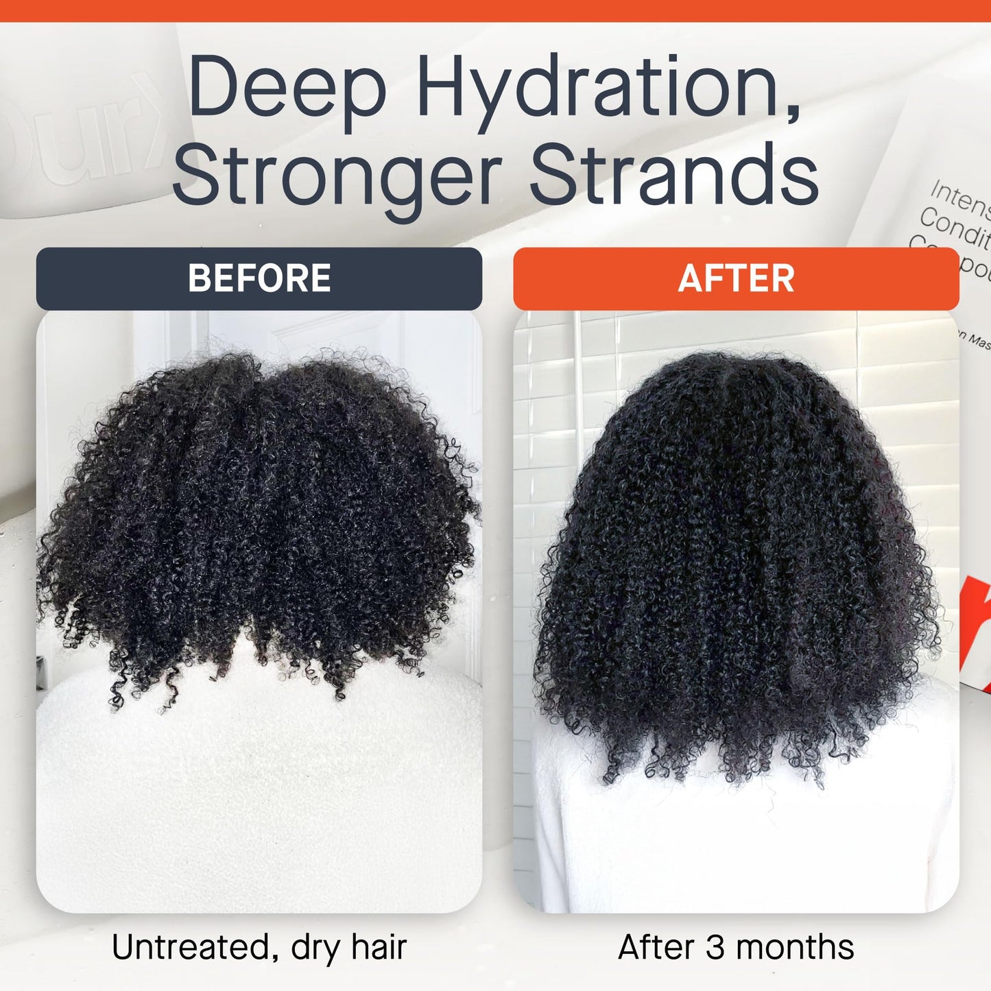 OurX Intensive Conditioning Compound 300ml (with Dispenser) – Deep Hair Mask for Curly, Frizzy & Coily Hair | Hydrating Mask with Squalane & Peptides for Repair, Moisture & Definition