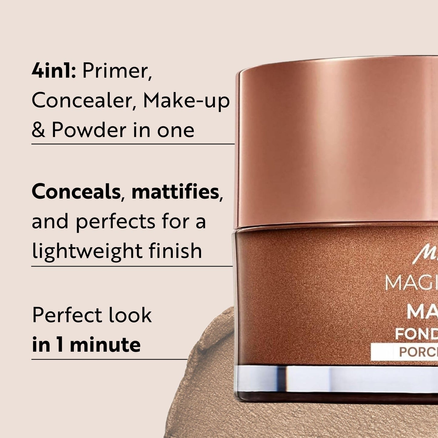 M. Asam Magic Finish Porcelain Teint Make-up Mousse (1.01 Fl Oz)