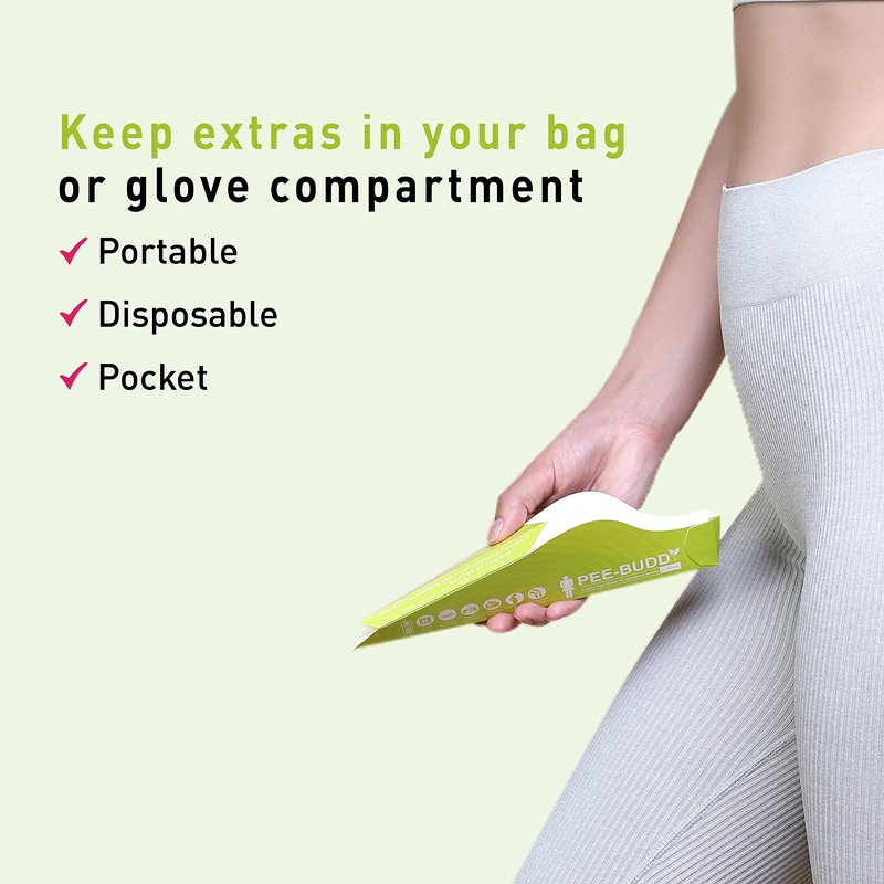 PEE BUDDY 80 Funnels Portable Female Urination Device | Disposable Female Urinal Funnel | Travel, Camping & Hiking and Outdoor Activities | Foldable and Compact Stand and Pee Funnel for Women, Girls