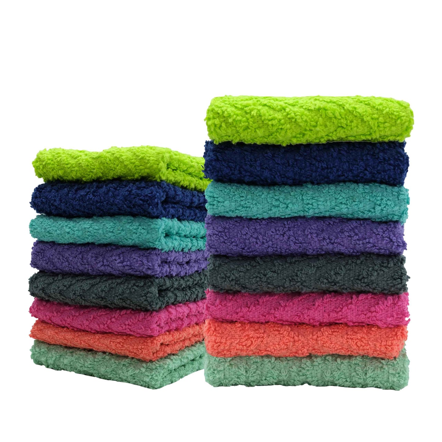ZUPERIA Zigzag Multicolor Wash Cloths -16 Pack -12" x 12"- Highly Absorbent Soft Washcloths for Face, Gym Towels, Hotel Spa Quality, Reusable & Multipurpose Wash Cloth Towels