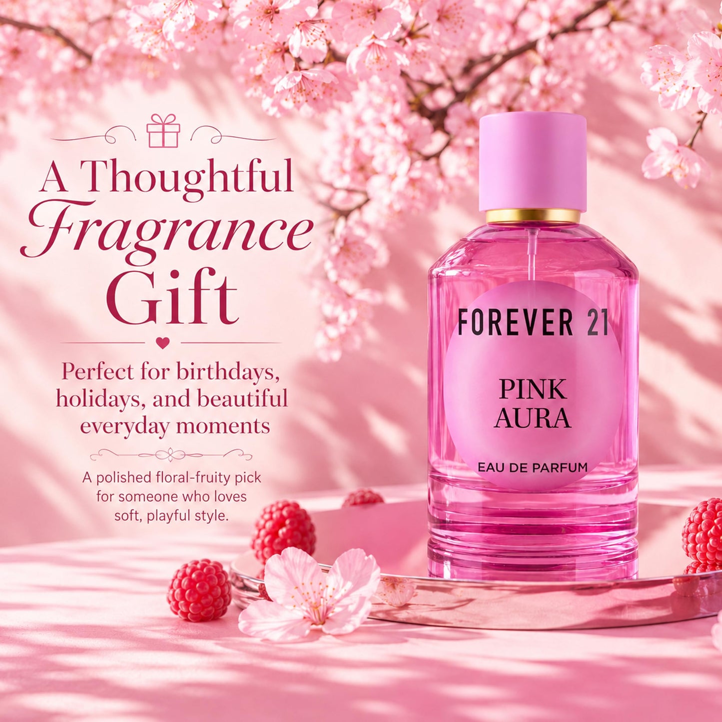 Pink Aura Eau de Parfum 3.4 fl. oz. for Her, by Forever 21