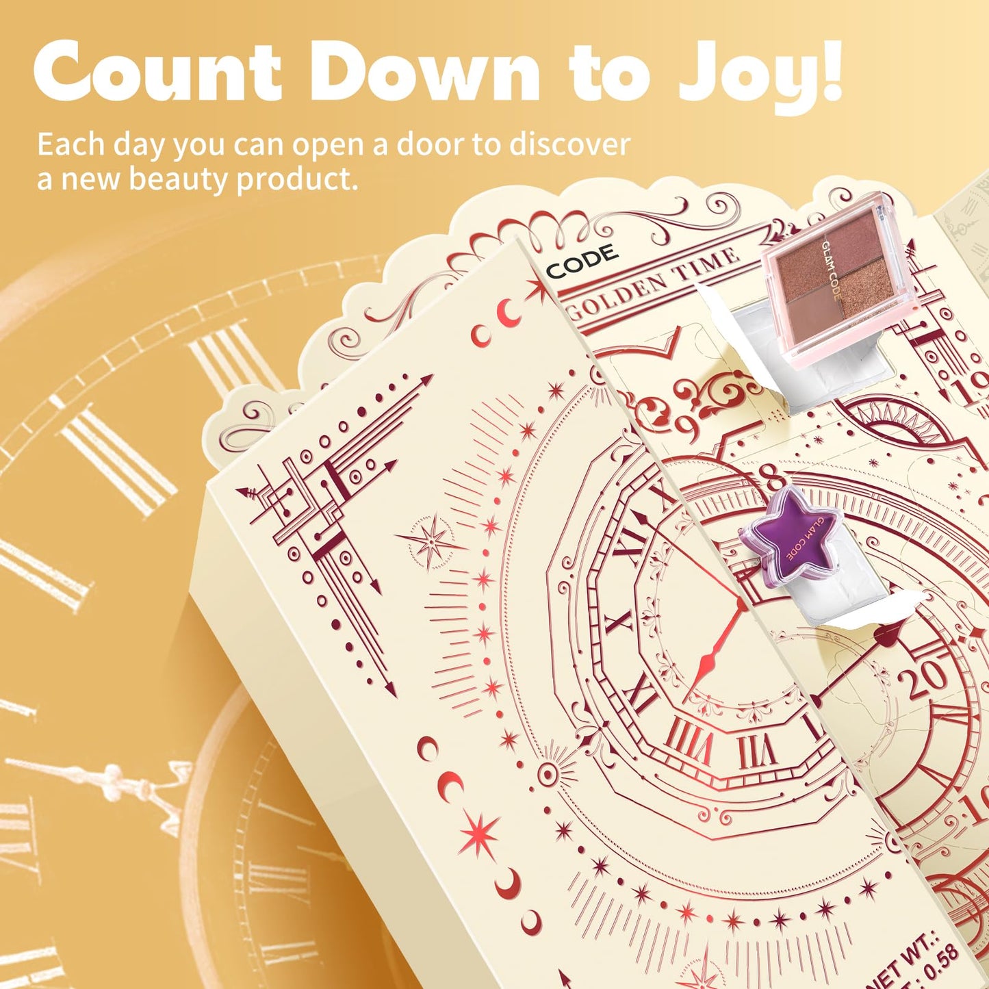 Glam Code Makeup Advent Calendar 2025, 24 Days Beauty Gift Set for Teen Girls Women - Christmas Countdown Calendar Beauty & Cosmetics Holiday Surprise Make Up Gift Kits
